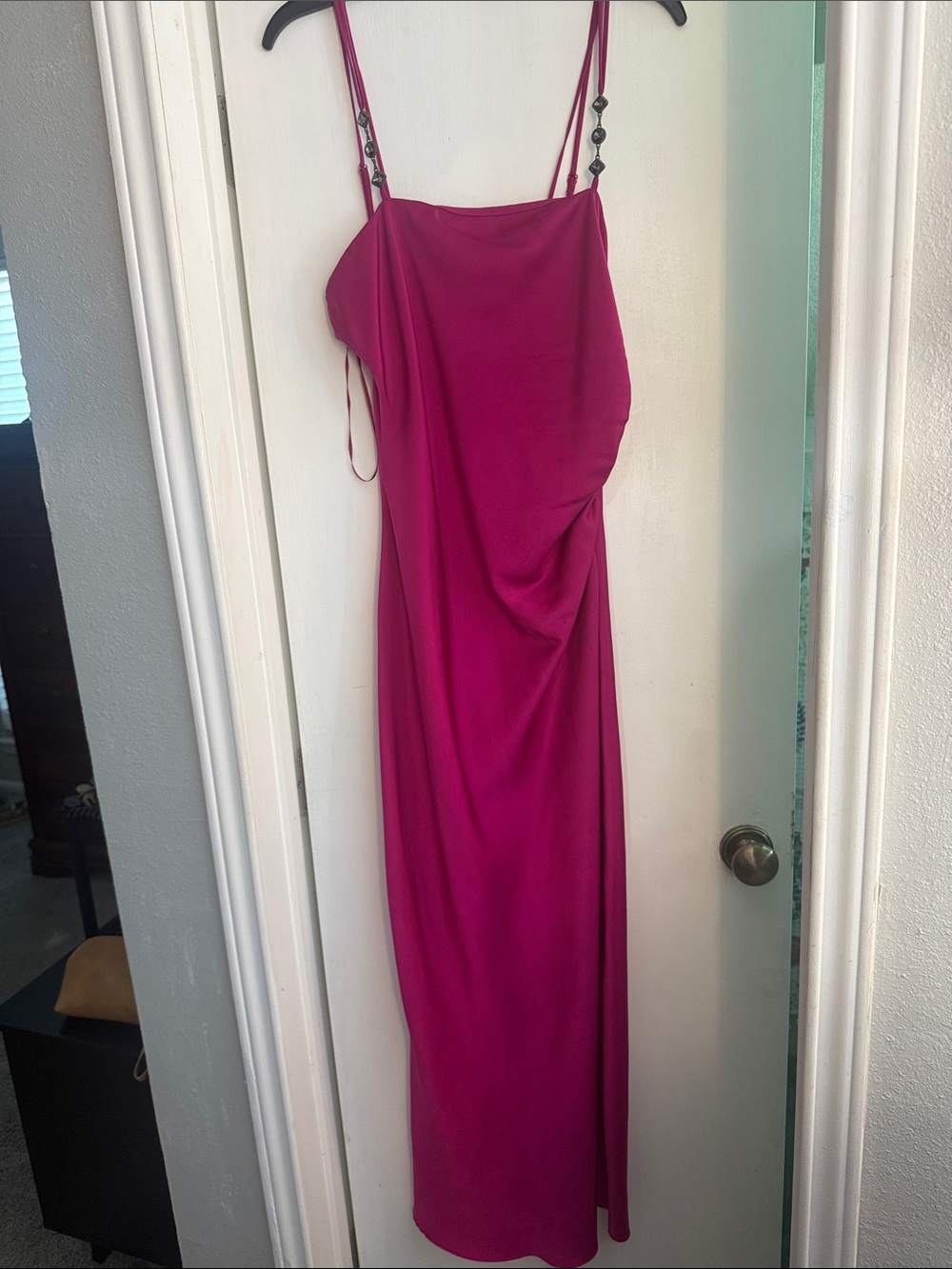 Fashion Nova Hot Pink Spaghetti-Strap Maxi Dress